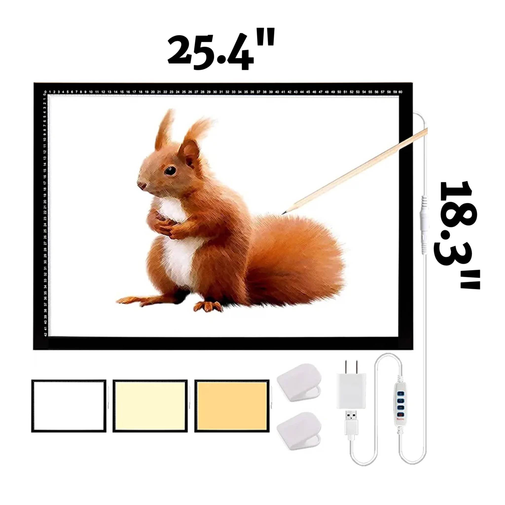 Diamond Art Club Light Pad - 16.6x13.5 Inch LED Light Board For Diamond Painting & DIY Crafts, USB Powered